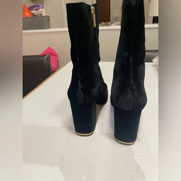 MICHAEL by Michael Kors Ursula Bootie in black velvet. - Picture 7 of 7